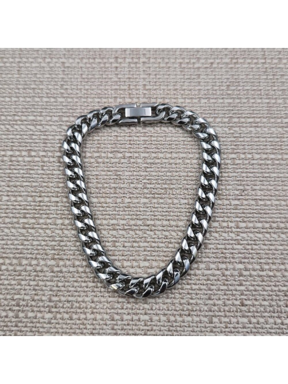 8 Inch Stainless Steel Men's Chunky Cuban Link Chain Bracelet A7695